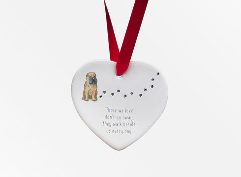 Shar Pei Walk Beside Us Ceramic Heart
